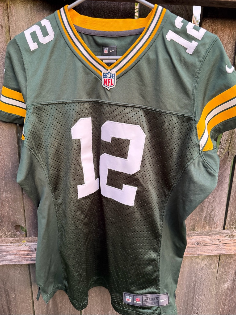 Green Bay Packers Jersey Aaron Rodgers Nike On Field NFL Football Kids Size L